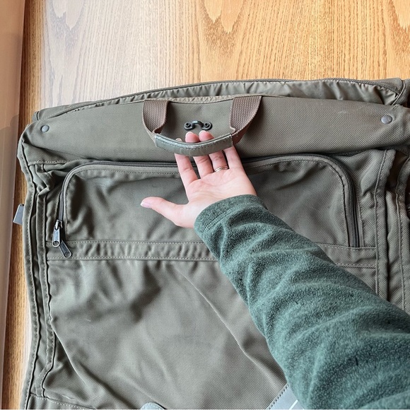 Tumi luggage set: garment bag and weekender duffel bag canvas leather trim - Picture 4 of 13